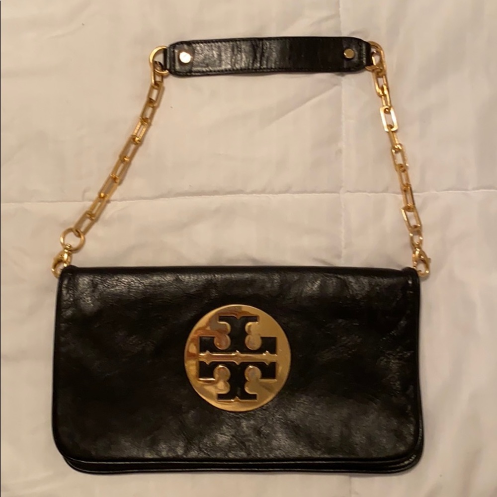 Tory Burch clutch (Reva clutch with gold chain)